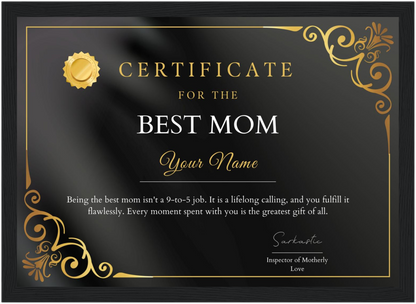 Best Mom Certificate