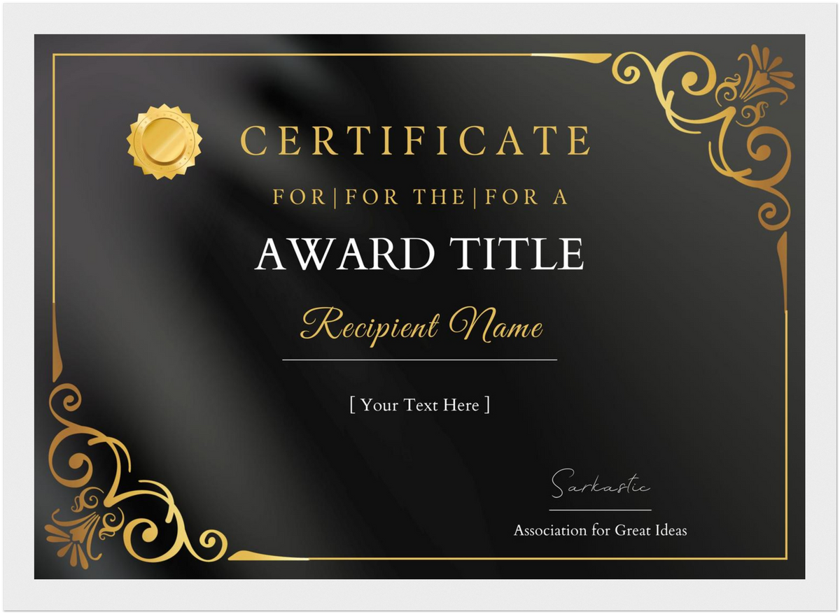 Custom Certificate