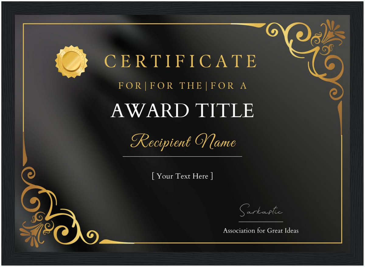 Custom Certificate